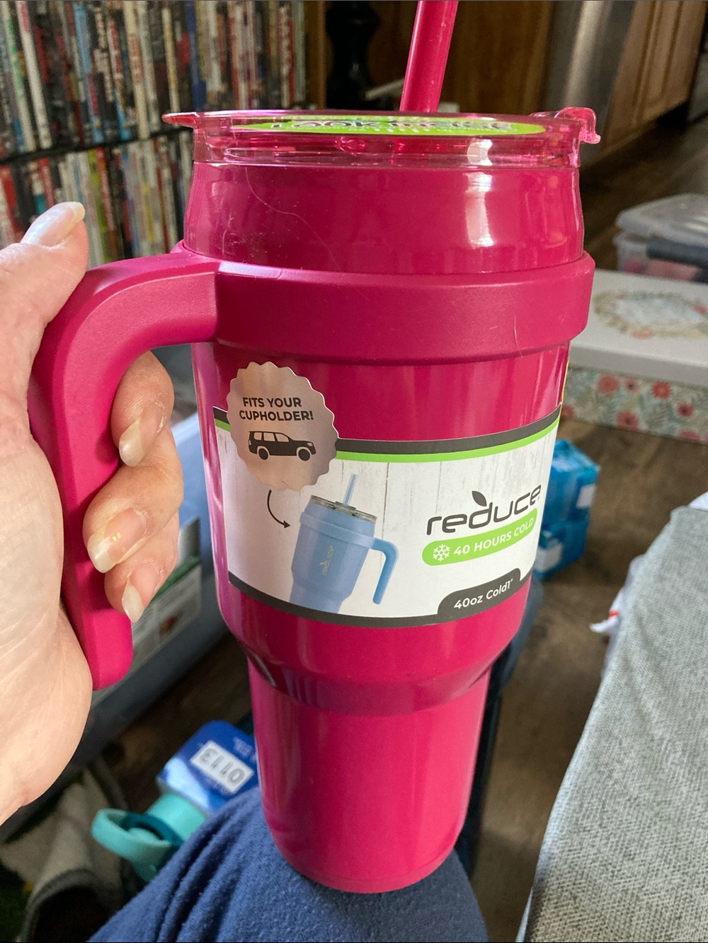 Reduce 40oz Insulated Travel Mug with Handle - Hot Pink